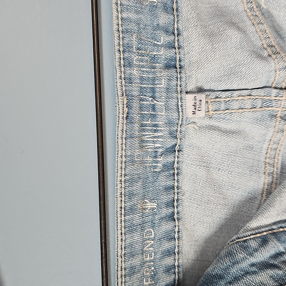 Jennifer Lopez Pearl & Rhinestone Trimmed Boyfriend Jeans Size 2 - Picture 2 of 7